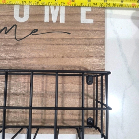 Welcome Home Wall Decor with Hooks - Black and Tan - Picture 5 of 5